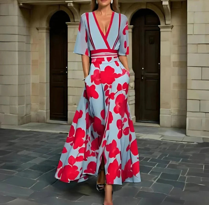 Lianne - Rochie Elegantă Cu Model Floral