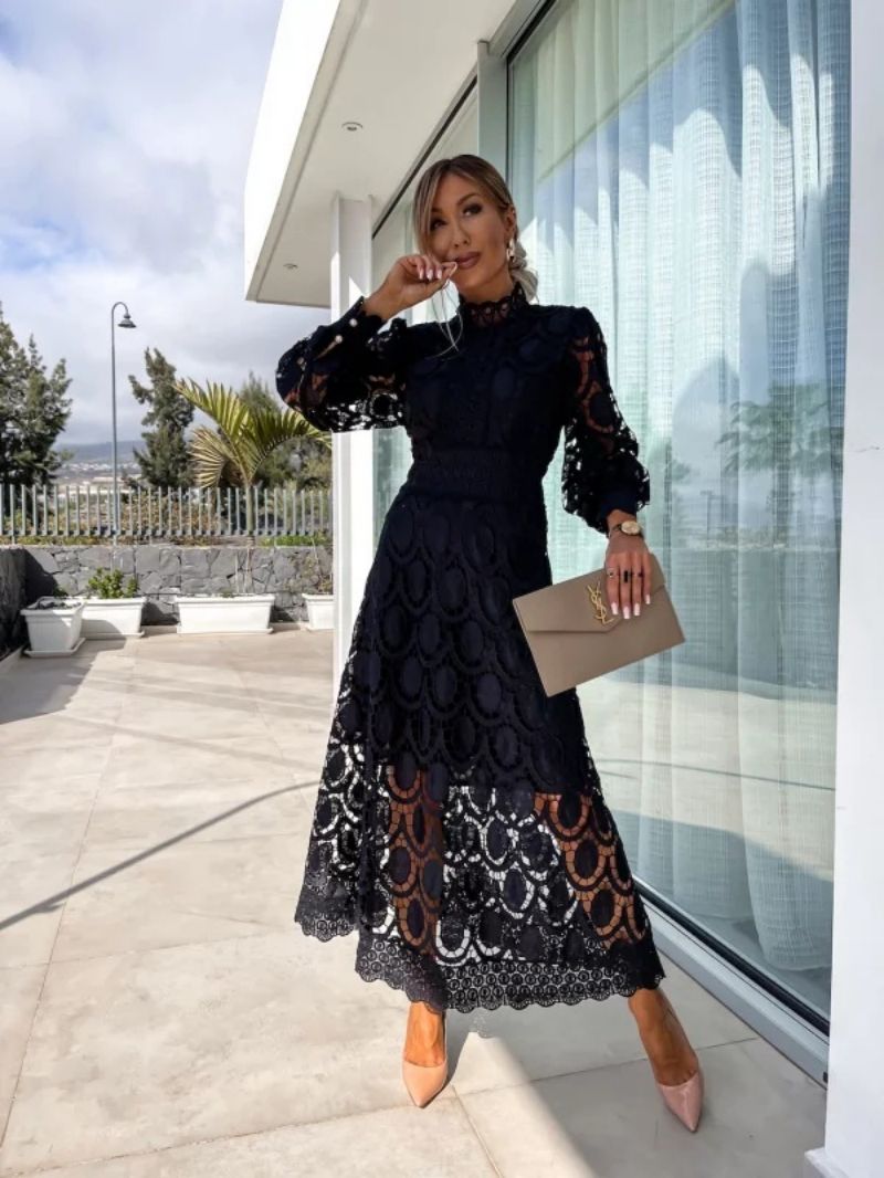 Larena - Rochie Midi Din Dantelă La Modă