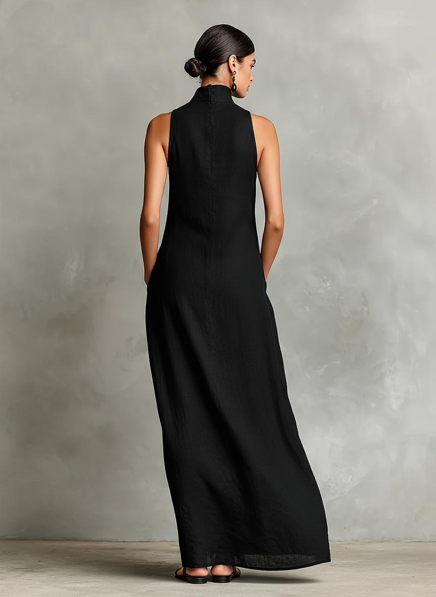 Imeria - Rochie Lungă Cu Decolteu Tip Halter
