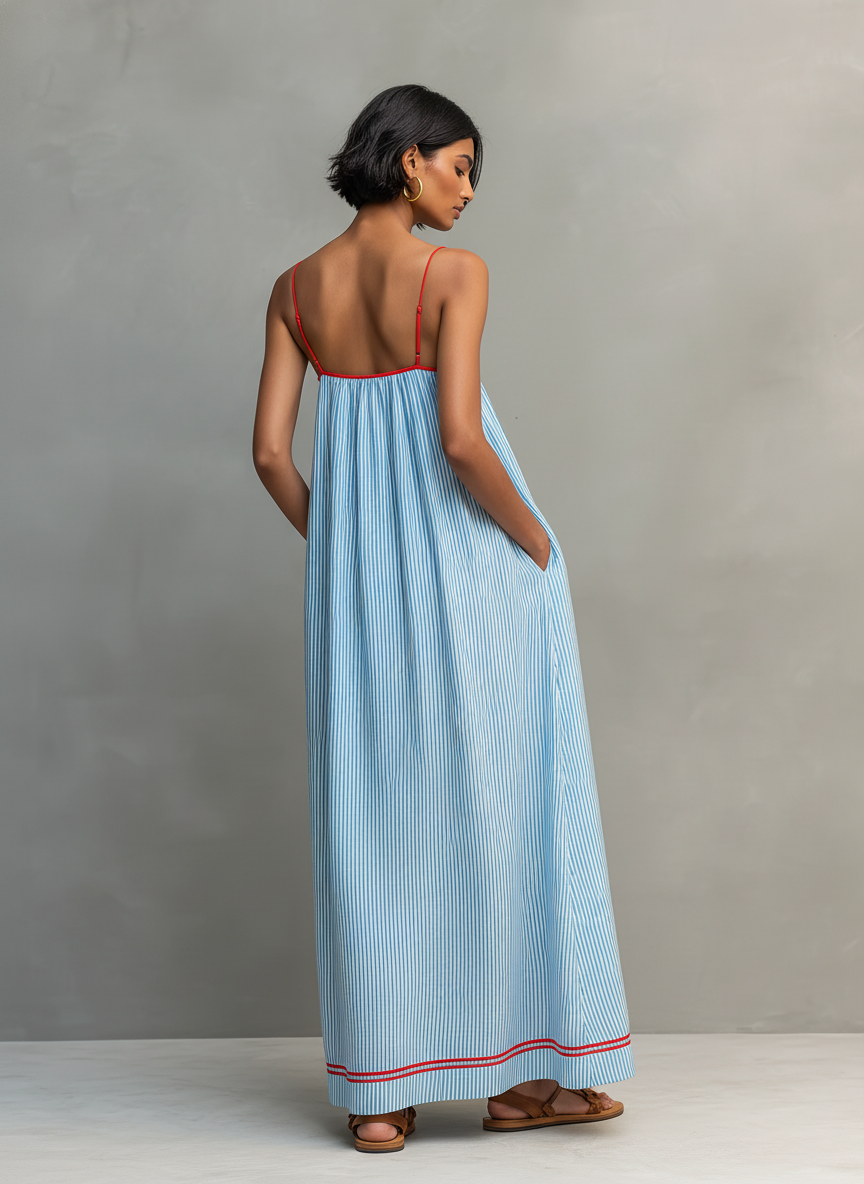 Aliyeva – Rochie Maxi în Dungi