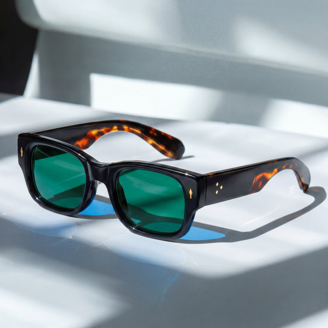 Milo - Ochelari de Soare cu Ramă Pătrată și Lentile Colorate