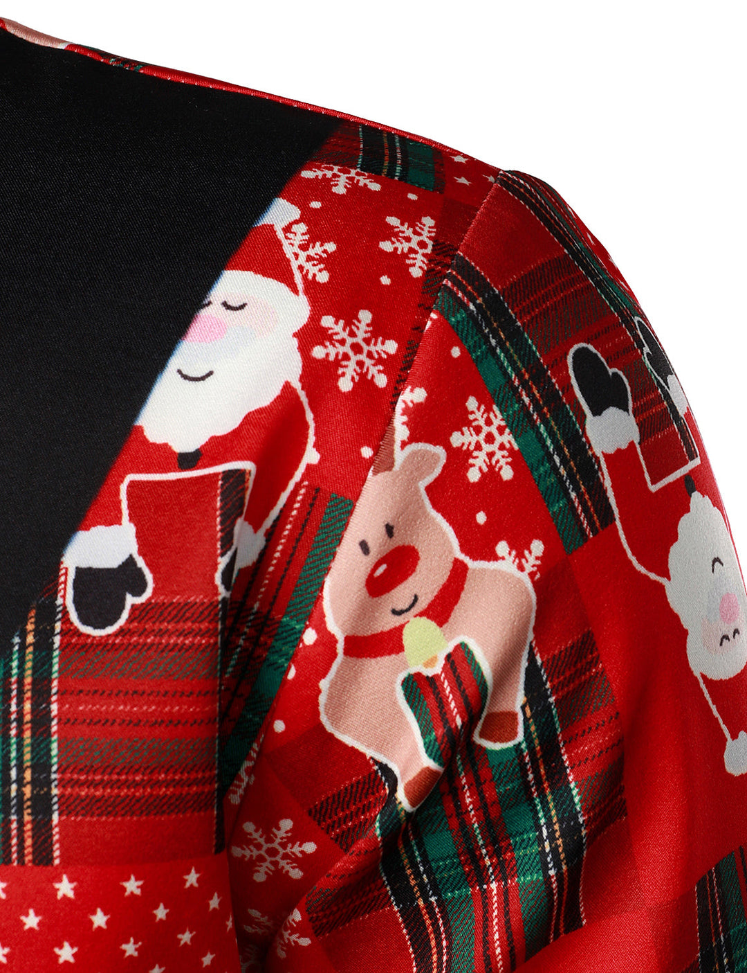 Hunter - Cămașă cu mâneci lungi Pentru Bărbați, în Stil vintage, cu model Tartan roșu, cu Tematică de Sărbători și Crăciun