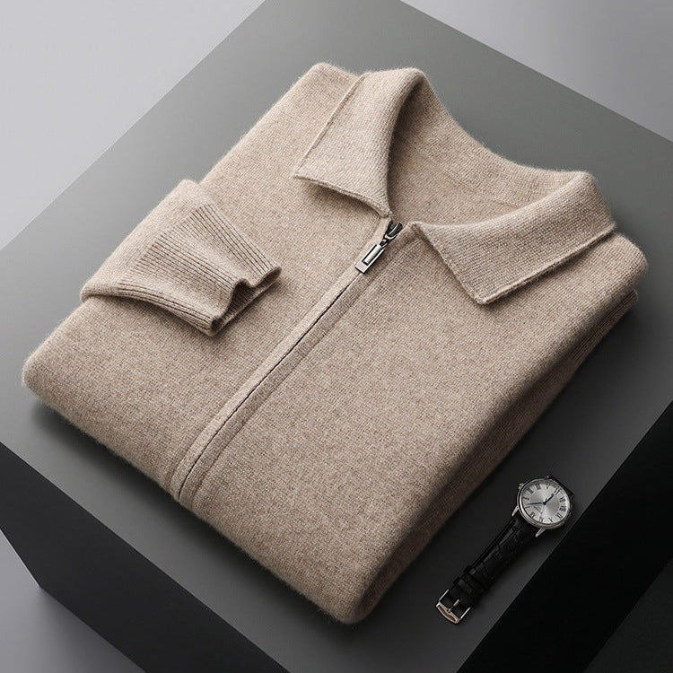 Keelon – Pulover Elegant Din Lână, Cu Fermoar