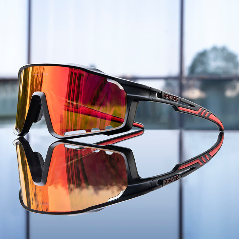 Aerovex - Mirrored Wraparound Cycling Sunglasses