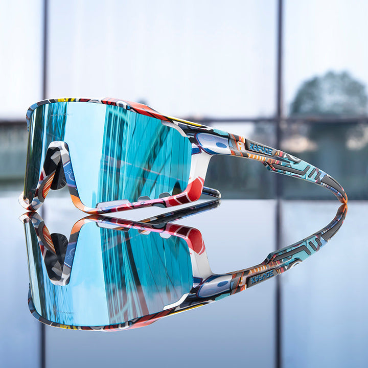 Aerovex - Mirrored Wraparound Cycling Sunglasses