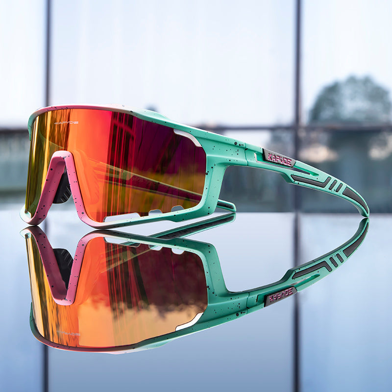 Aerovex - Mirrored Wraparound Cycling Sunglasses