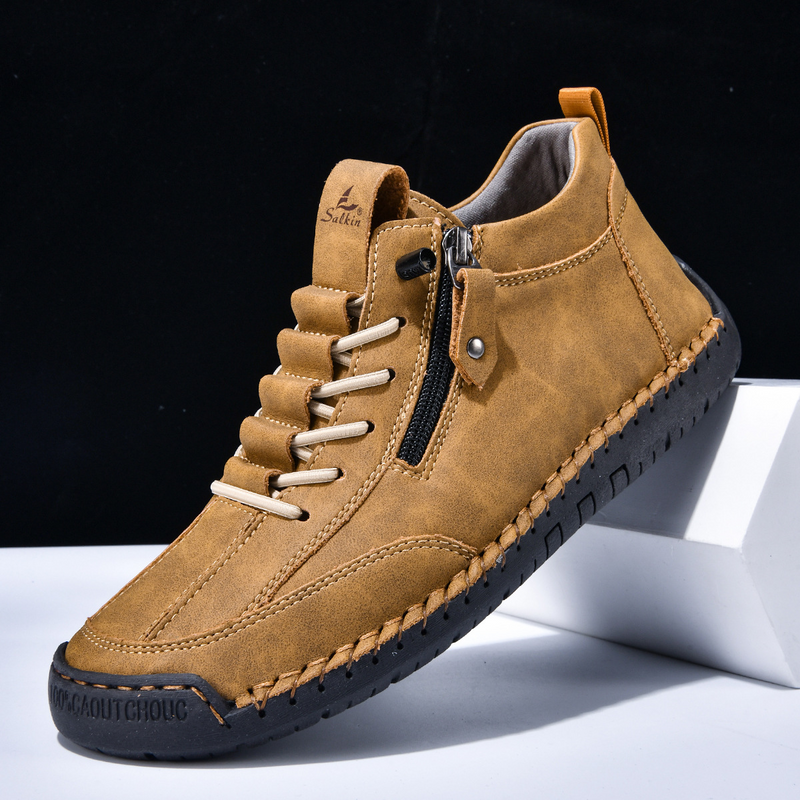 Yuval - Adidași Din Piele Cu Fermoar Lateral