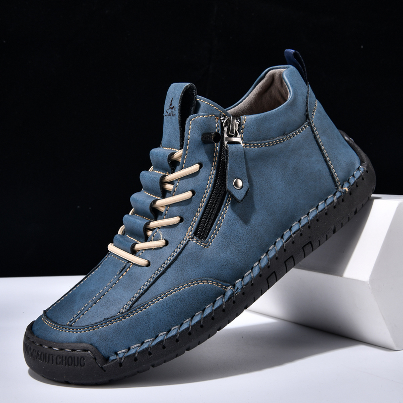 Yuval - Adidași Din Piele Cu Fermoar Lateral