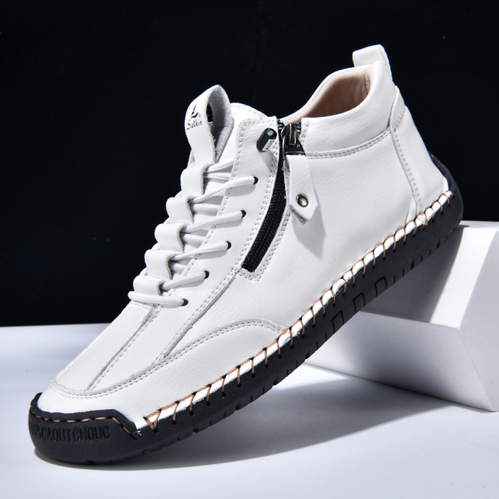 Yuval - Adidași Din Piele Cu Fermoar Lateral