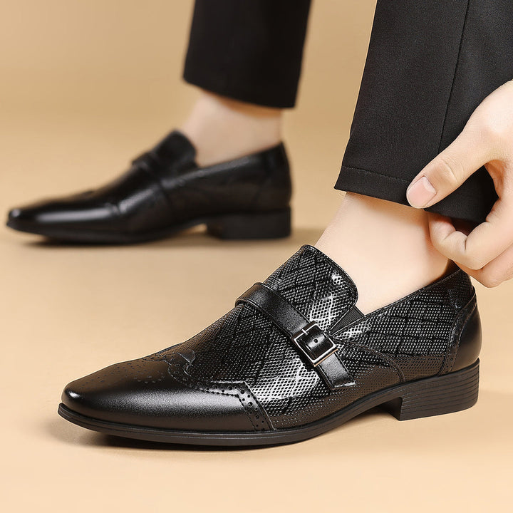 Pastor - Pantofi Eleganți Cu Cataramă Din Piele