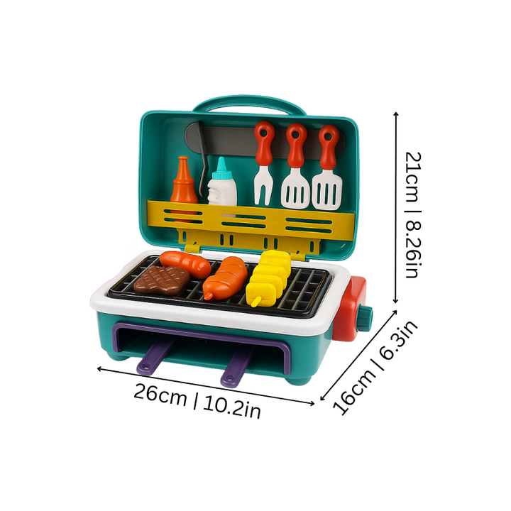 GrillMagic - Set de Joacă Pentru Grătar cu Mâncare care își Schimbă Culoarea