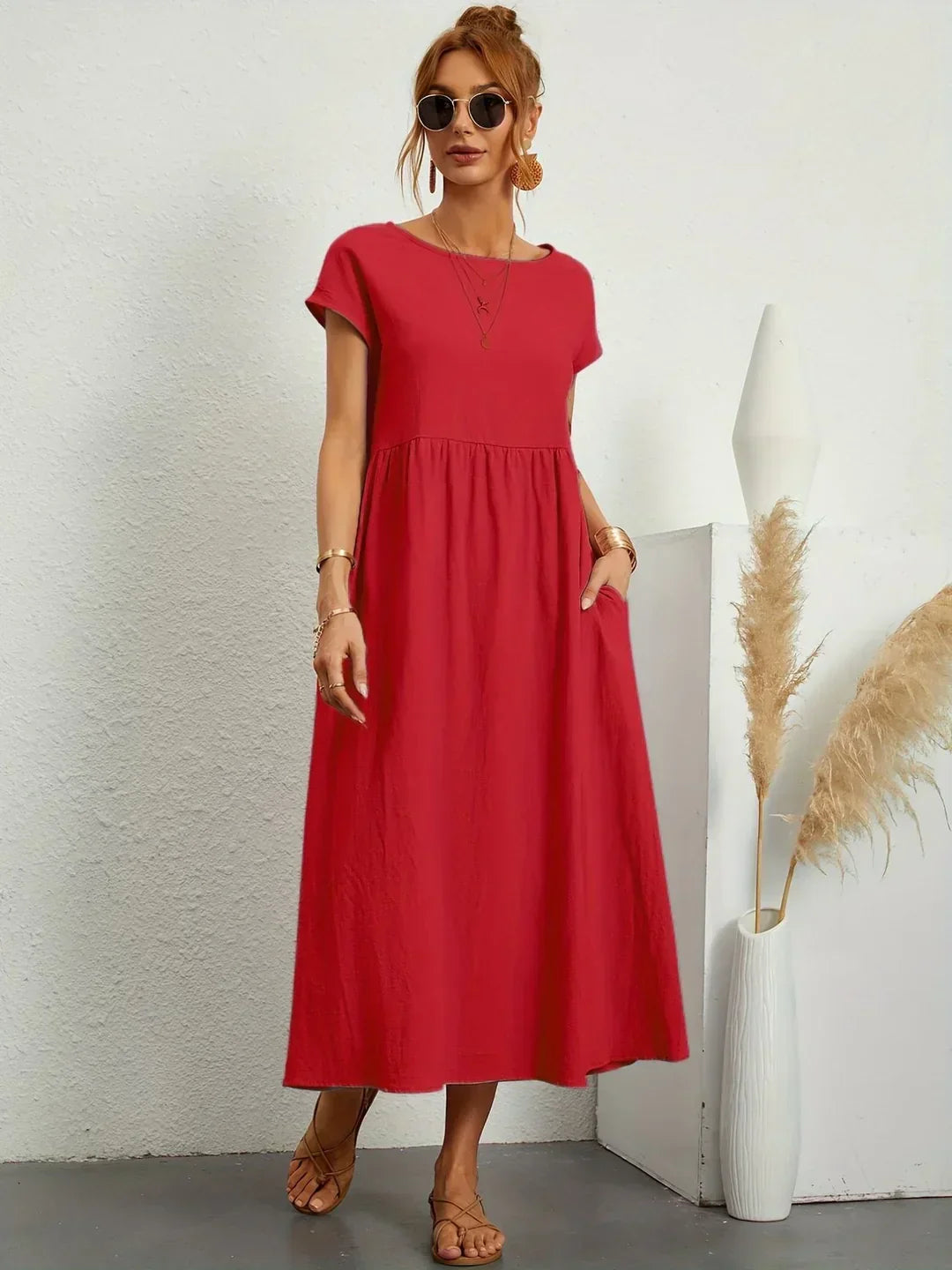 Neila - Rochie Maxi Oversized Cu Buzunar