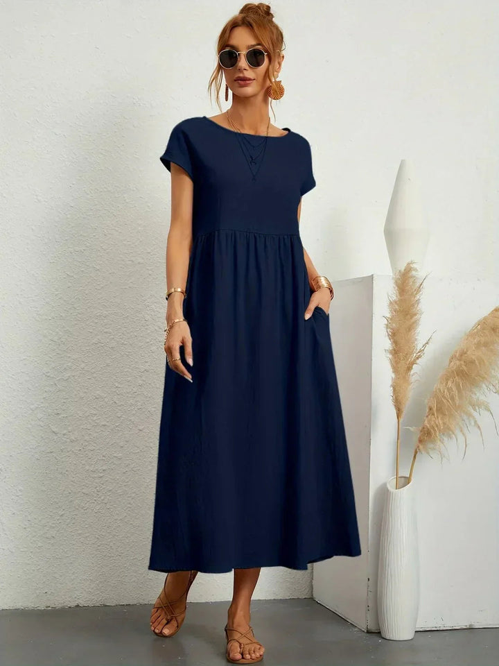 Neila - Rochie Maxi Oversized Cu Buzunar