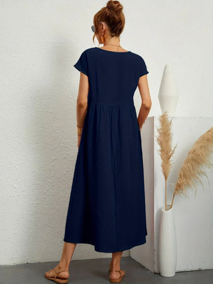 Neila - Rochie Maxi Oversized Cu Buzunar