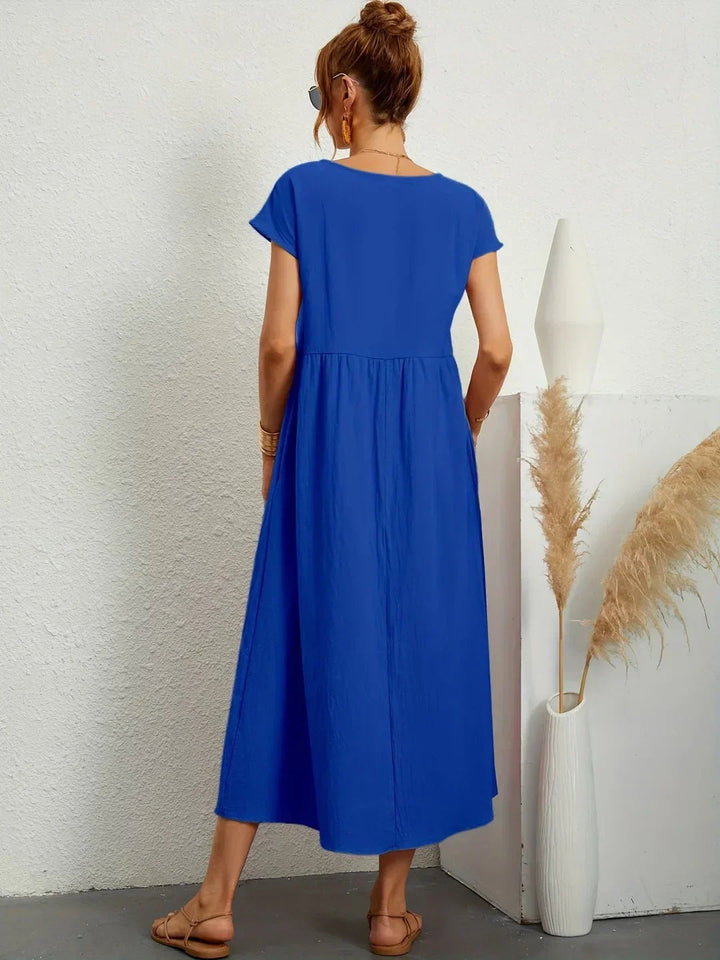 Neila - Rochie Maxi Oversized Cu Buzunar