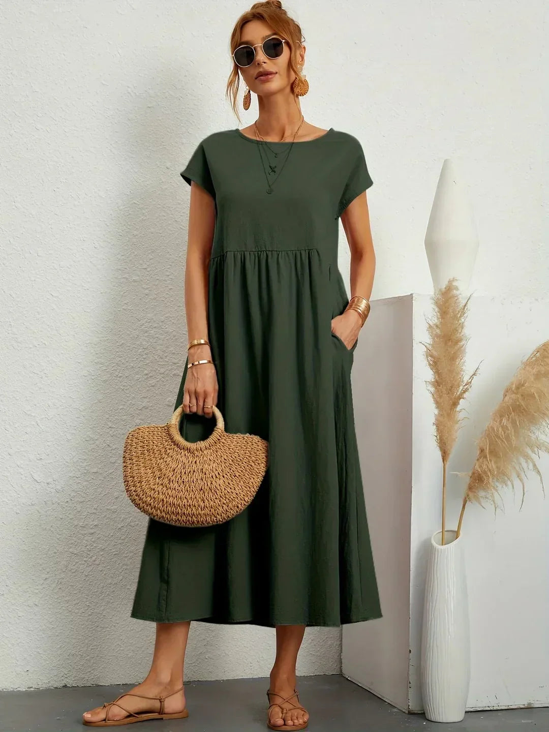 Neila - Rochie Maxi Oversized Cu Buzunar