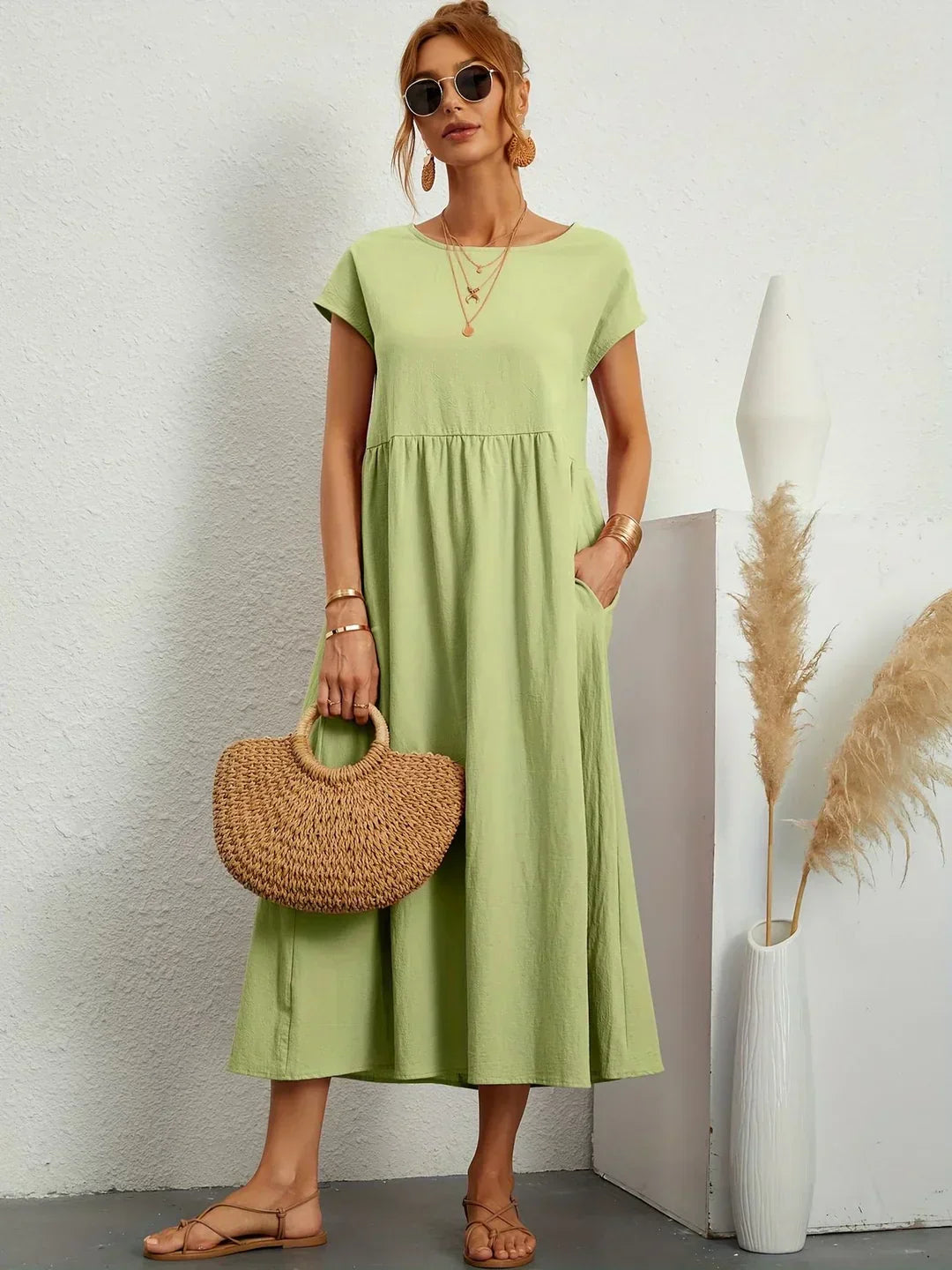 Neila - Rochie Maxi Oversized Cu Buzunar
