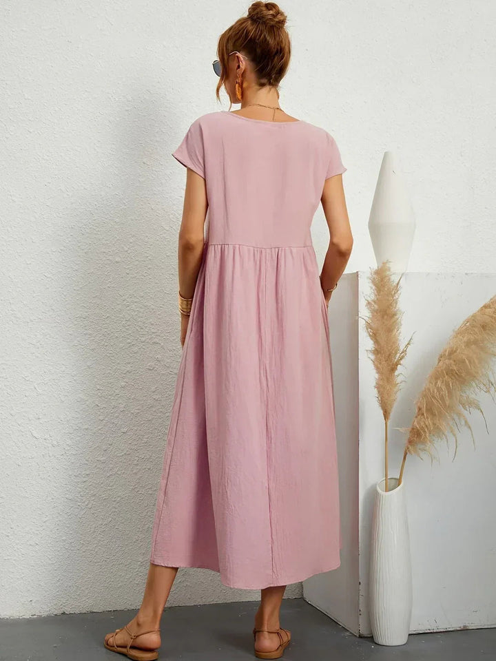 Neila - Rochie Maxi Oversized Cu Buzunar