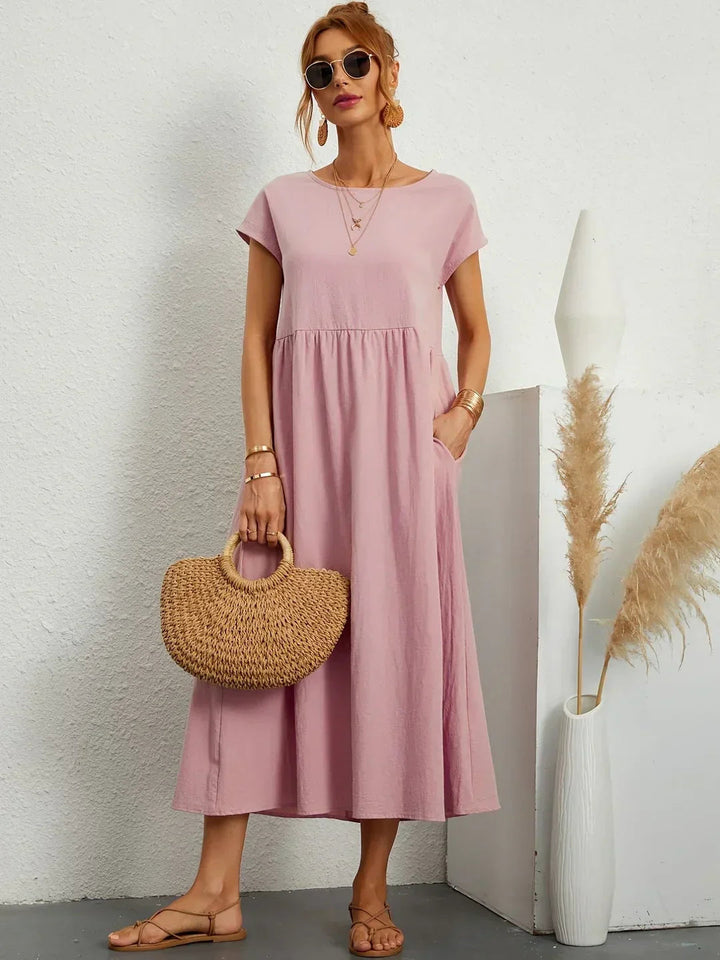 Neila - Rochie Maxi Oversized Cu Buzunar