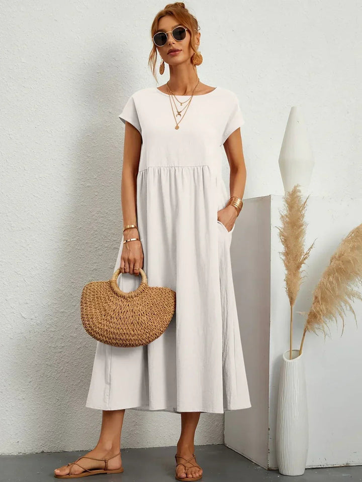 Neila - Rochie Maxi Oversized Cu Buzunar