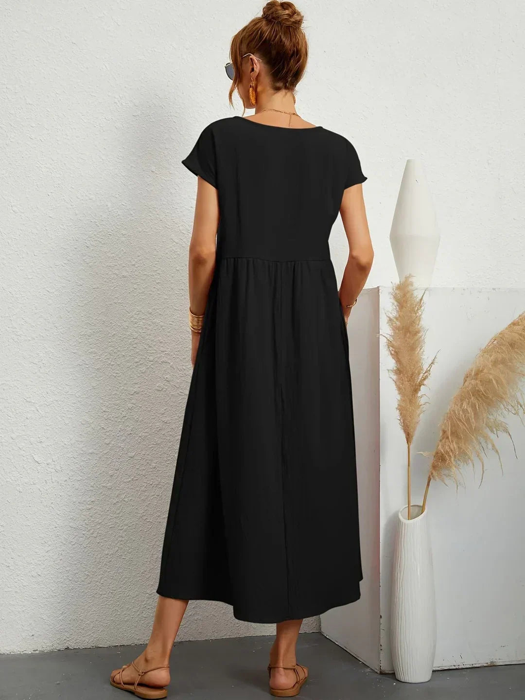 Neila - Rochie Maxi Oversized Cu Buzunar
