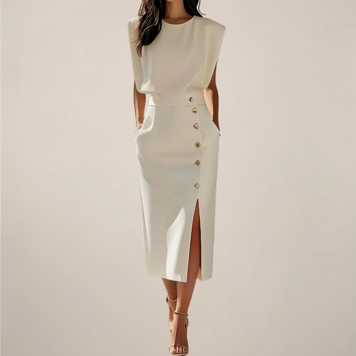 Yasmin - Rochie Midi Cu Fante Laterale