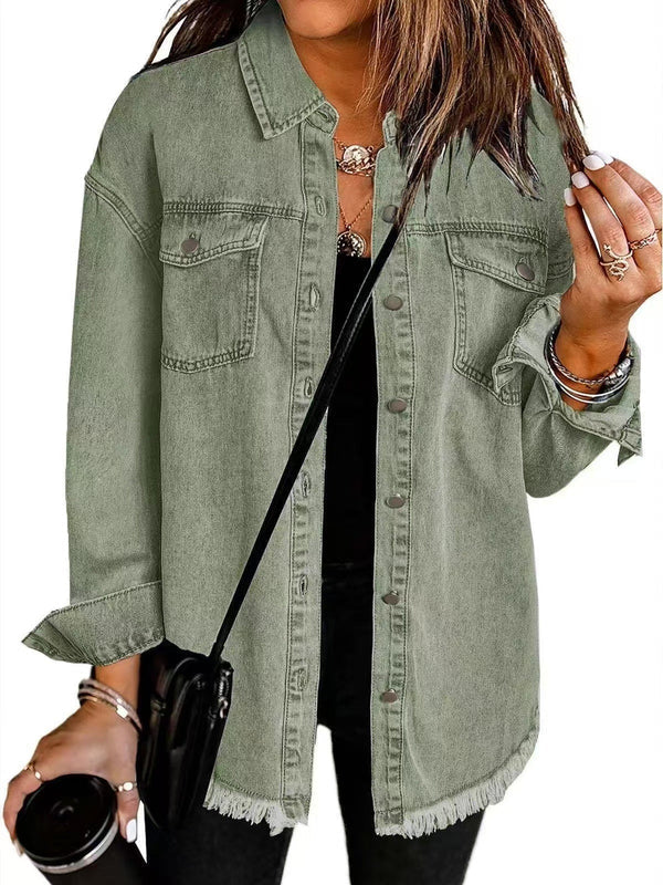 Kahlia – Jachetă Din Denim Cu Mâneci Lungi