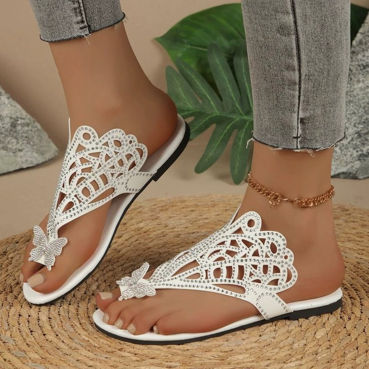 Rosalia – Sandale Elegante Din Piele Cu Ornament În Formă De Fluture