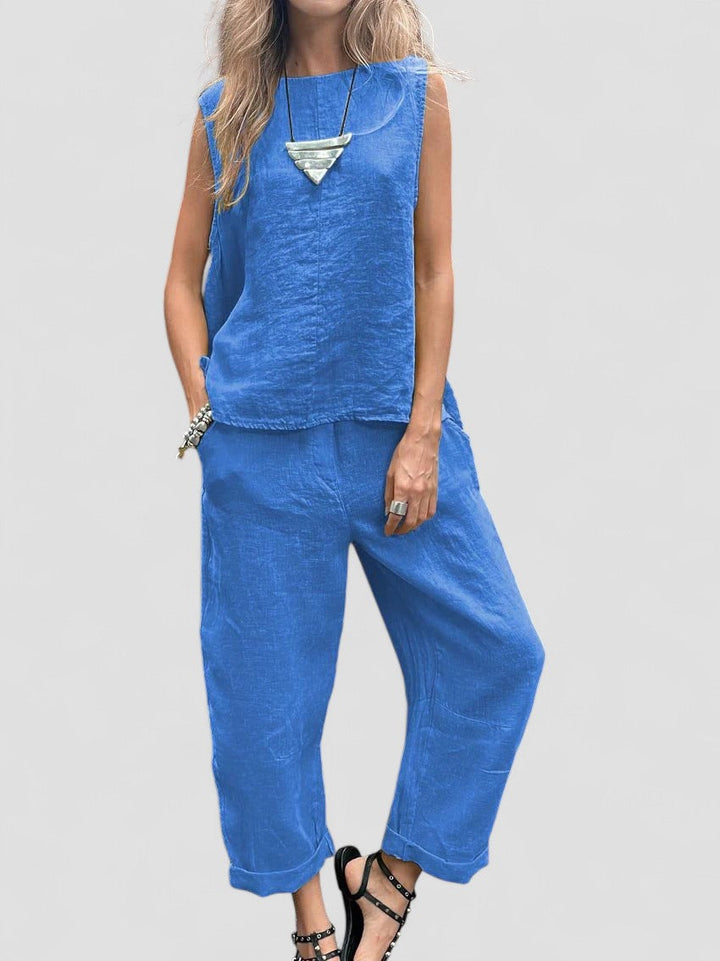 Ailith - Top Fără Mâneci Si Pantaloni Confortabili