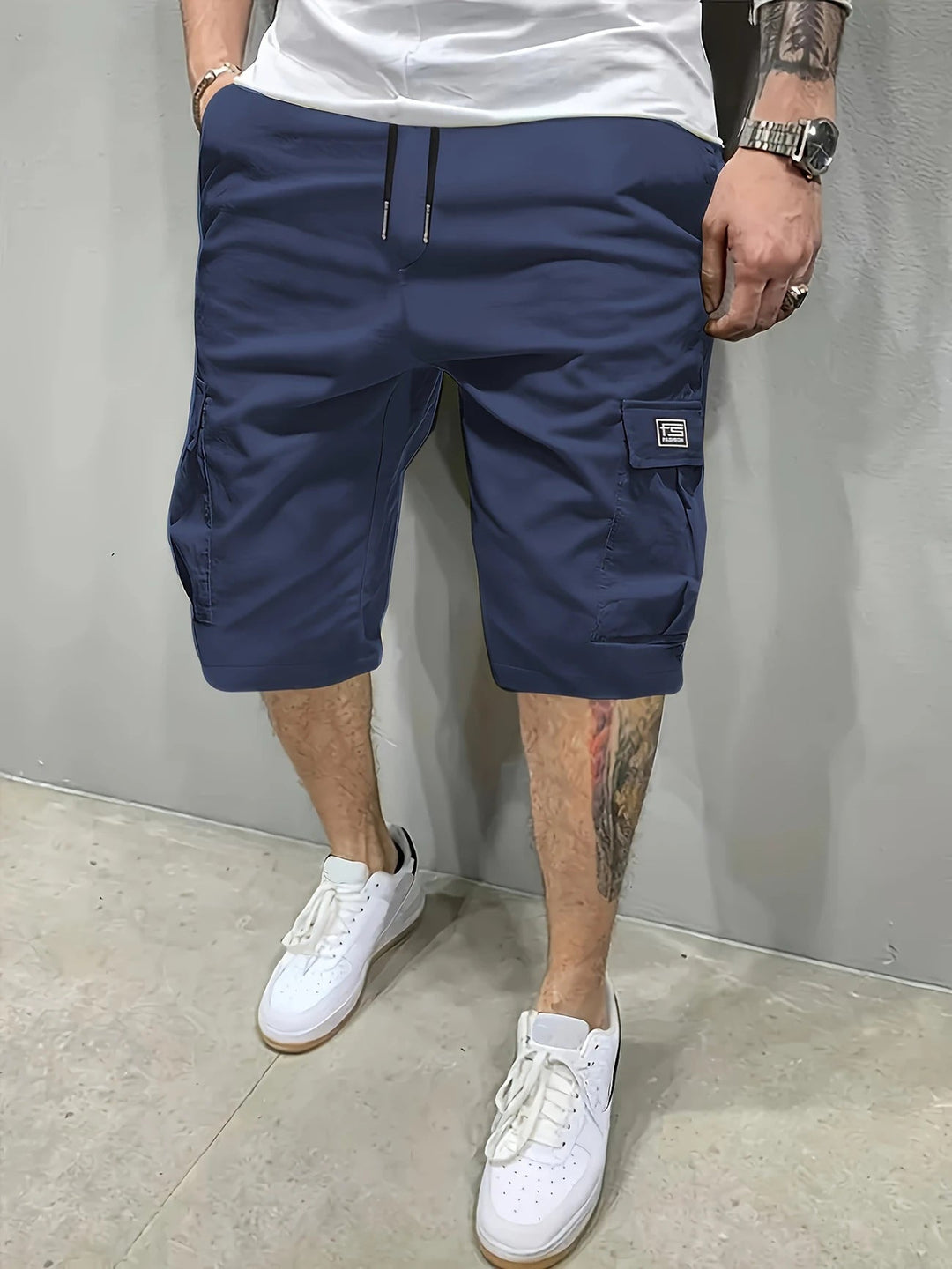 Emmitt - Pantaloni Scurți Cargo Cu Mai Multe Buzunare