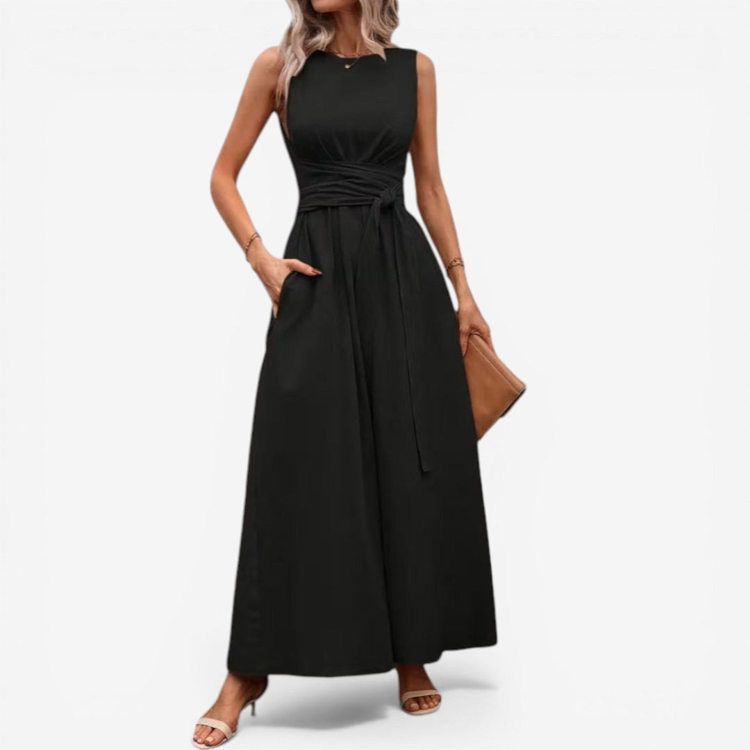 Tilina - Rochie Casual Fără Mâneci, Cu Bretele Legate La Spate