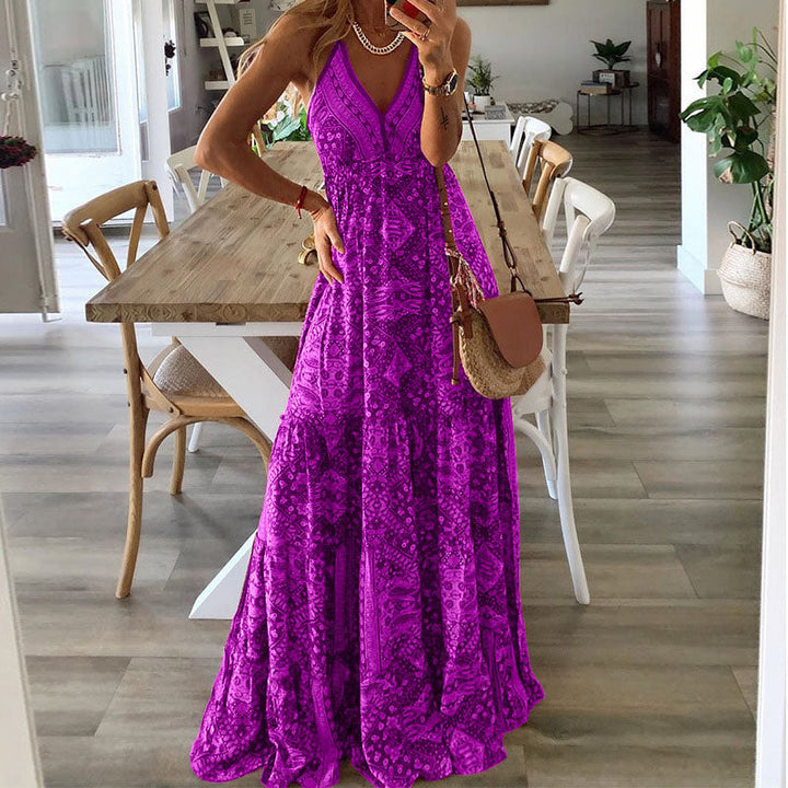 Taniaa - V-Neck Maxi Dress
