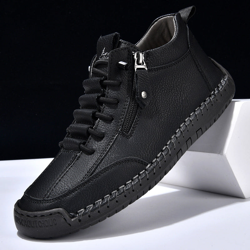 Yuval - Adidași Din Piele Cu Fermoar Lateral