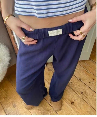 Evgenia - Pantaloni Largi De Relaxare Cu Talie Elastică
