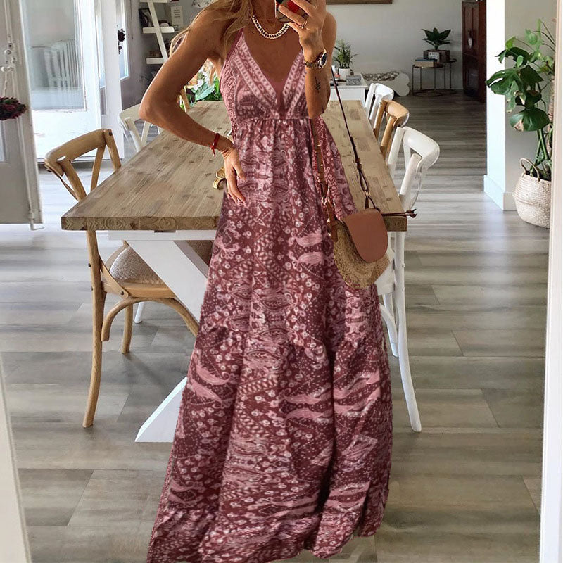 Taniaa - V-Neck Maxi Dress