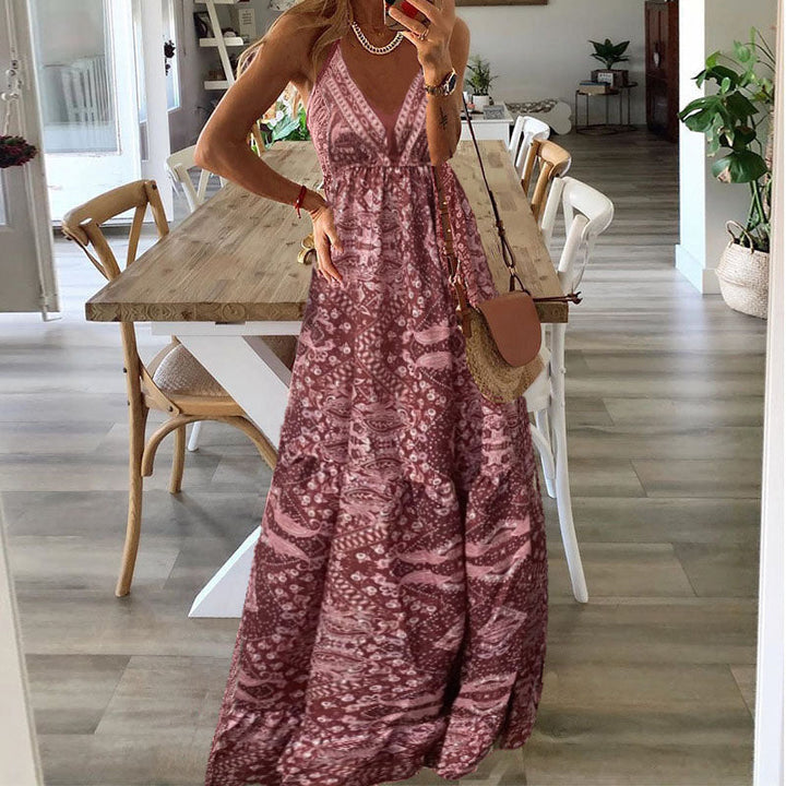 Taniaa - V-Neck Maxi Dress