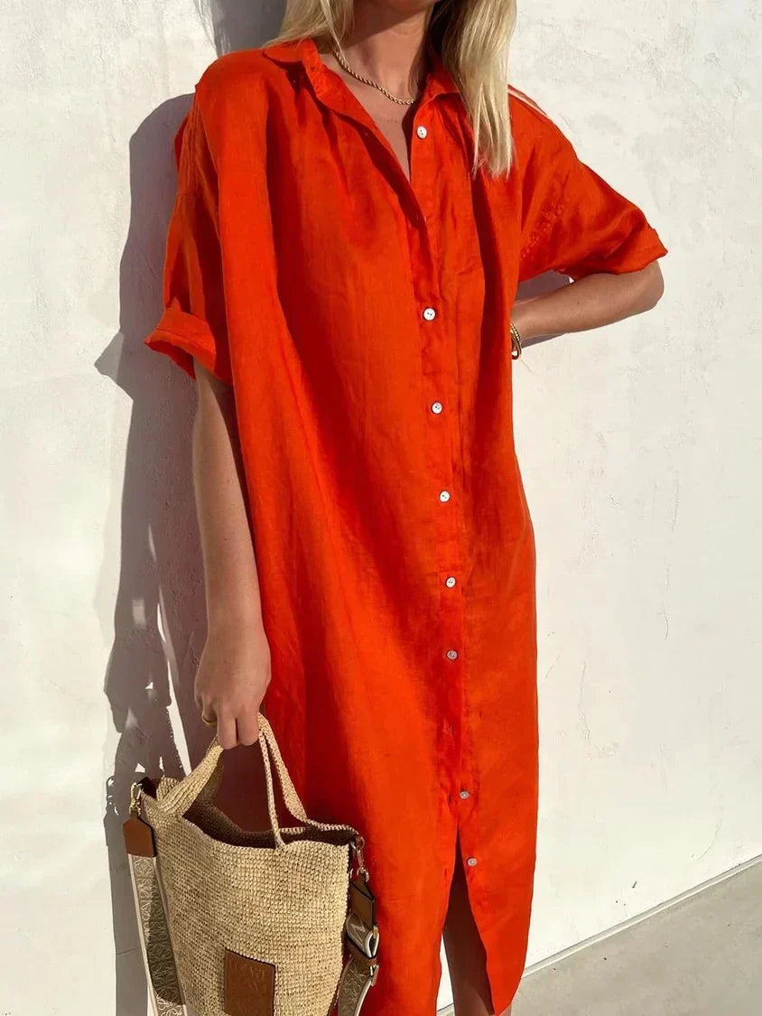 Janie - Rochie Elegantă Cu Nasturi și Lenjerie