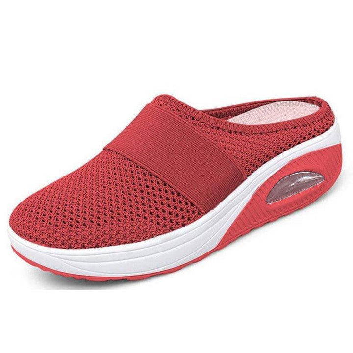 Schena - Pantofi Tip Mule cu Platformă Din Plasă Fără șireturi