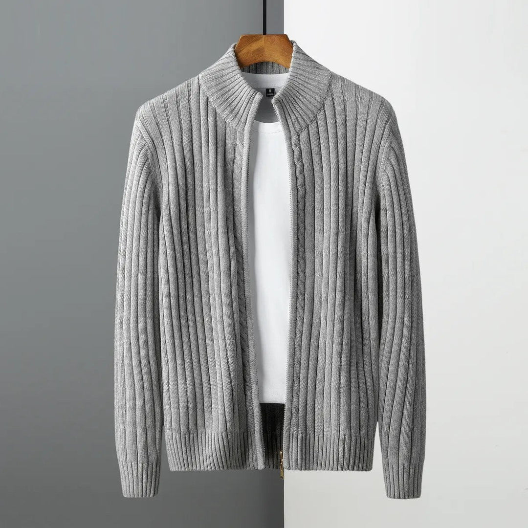 Ovidiu - Cardigan Decupat Cu Fermoar