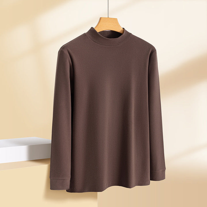 Zimran - Cămașă Cu Mâneci Lungi și Guler Rotund
