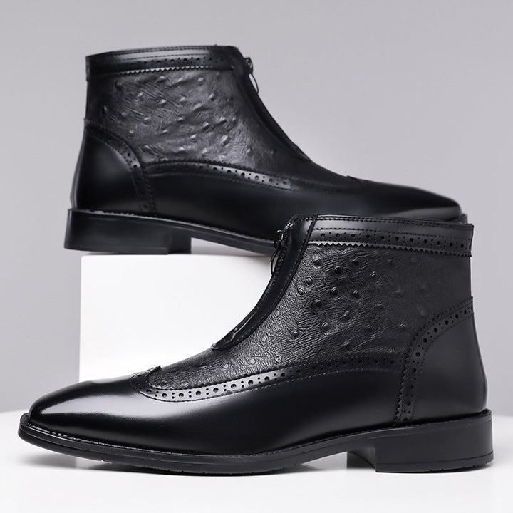 Butler - Cizme Din Piele cu Fermoar