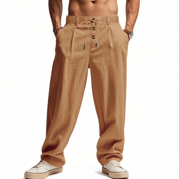 Gencio - Pantaloni Din in Cu Croială Lejeră