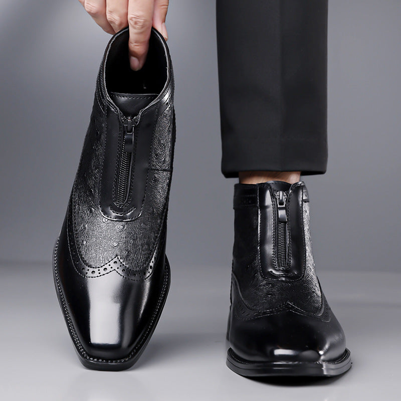 Butler - Cizme Din Piele cu Fermoar