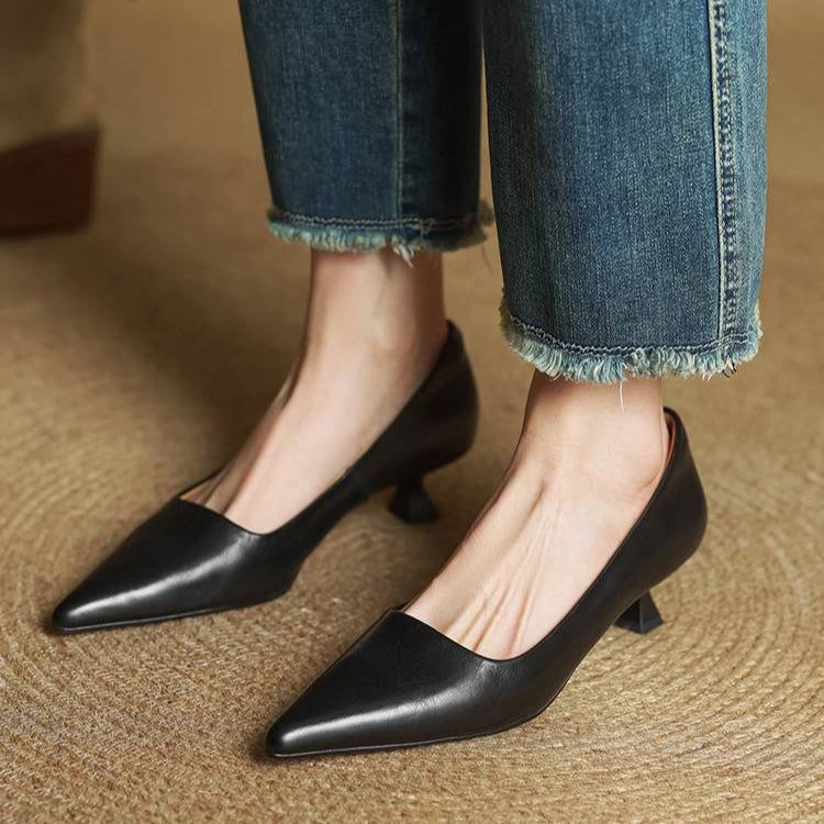 Samra – Pantofi cu Toc Din Piele Naturală