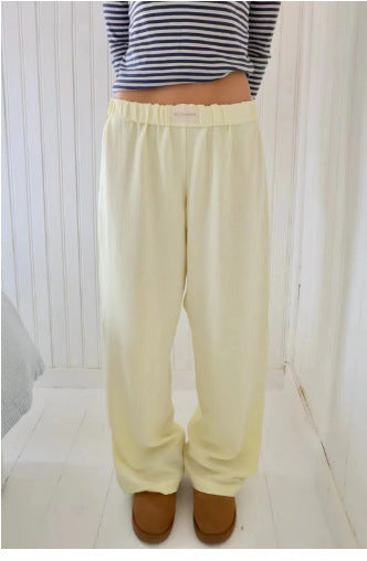 Evgenia - Pantaloni Largi De Relaxare Cu Talie Elastică