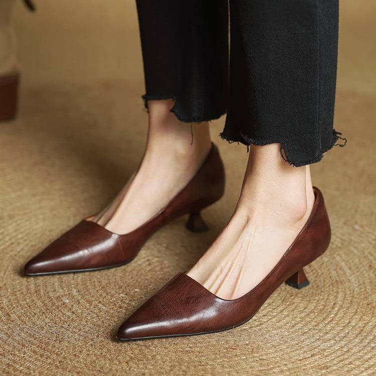 Samra – Pantofi cu Toc Din Piele Naturală