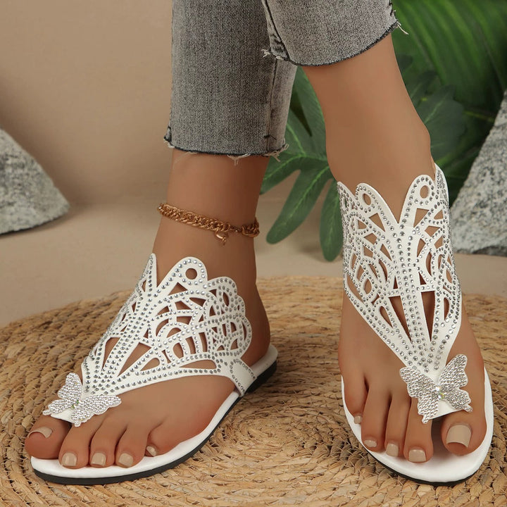 Rosalia – Sandale Elegante Din Piele Cu Ornament În Formă De Fluture