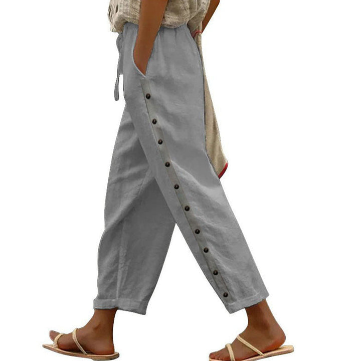 Mutandi - Pantaloni Casual Cu Nasturi Eleganți