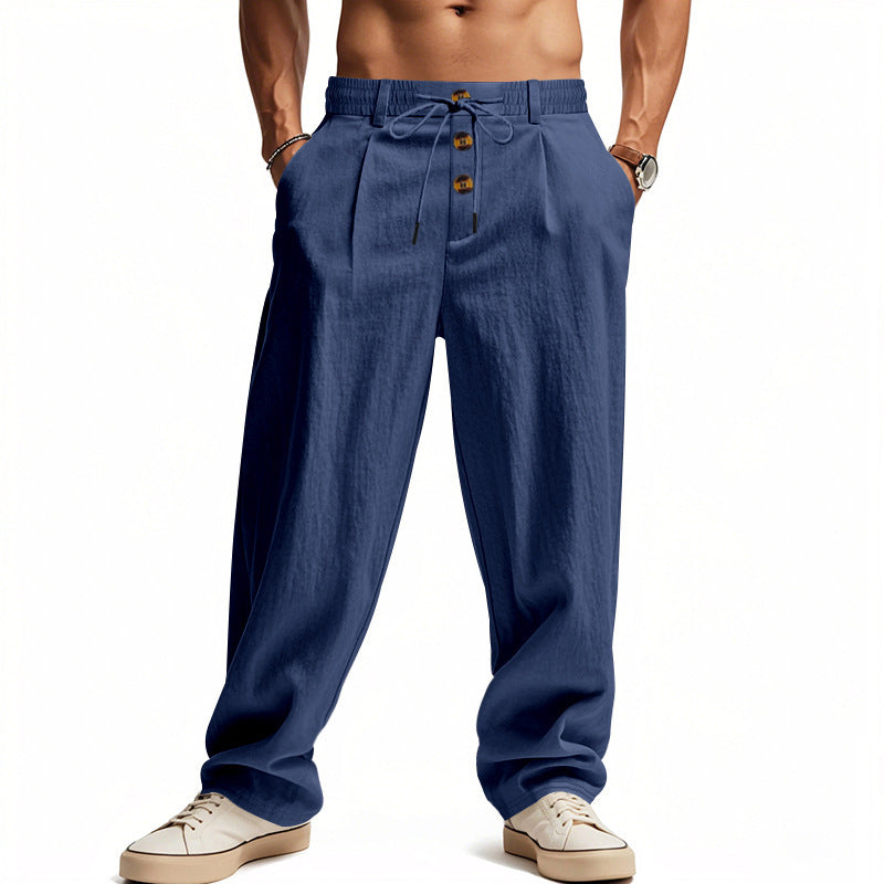 Gencio - Pantaloni Din in Cu Croială Lejeră