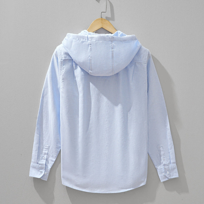 Vance - Tricou cu Glugră și Fermoar din in